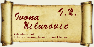 Ivona Milurović vizit kartica